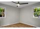 Cozy bedroom with vinyl floors, natural light and ceiling fan at 1621 Point Park Dr, Johns Island, SC 29455