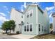Light blue two-story home showing the exterior siding, windows, and concrete driveway at 1661 Indy Dr, North Charleston, SC 29405