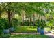Lush backyard featuring a manicured lawn and vibrant landscaping elements at 172 Tradd St, Charleston, SC 29401