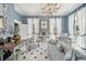 Airy living room with blue walls, large windows, and stylish furnishings creates a welcoming atmosphere at 172 Tradd St, Charleston, SC 29401