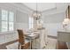 Charming dining room with wainscoting, a coffered ceiling, and a decorative chandelier at 1776 W Canning Dr, Mount Pleasant, SC 29466