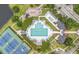Overhead view of community pool, playground, and basketball and tennis courts at 1985 Shields Ln, Mount Pleasant, SC 29466