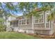 Beautiful backyard featuring a screened porch, well-maintained lawn, and mature trees, ideal for relaxation at 1985 Shields Ln, Mount Pleasant, SC 29466