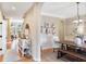 Open-concept living and dining areas, featuring elegant decor and natural light at 1985 Shields Ln, Mount Pleasant, SC 29466
