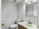 Simple bathroom with white fixtures and a single sink vanity at 206 Challis Ct, Goose Creek, SC 29445