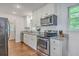 The kitchen features white cabinets, granite countertops, and stainless steel appliances at 2736 Shadow Ln, North Charleston, SC 29406