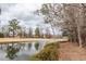 Water view from the backyard looking out over a pond and golf course with trees surrounding at 305 Flowering Peach Ct # 202, Charleston, SC 29414