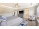 This bright main bedroom features a trey ceiling, sitting area, and stylish decor at 3173 Hugh Bennett Dr, Johns Island, SC 29455