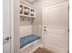 Functional mudroom with built-in bench, cubbies, and coat hooks provides ample storage at 3173 Hugh Bennett Dr, Johns Island, SC 29455