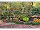 Charming backyard patio with vibrant potted plants and privacy fence, perfect for relaxation and outdoor enjoyment at 344 Lantana Dr, Charleston, SC 29407