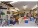 An organized garage with storage containers and shelving offering ample space for tools and equipment at 344 Lantana Dr, Charleston, SC 29407