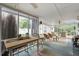 Relaxing screened porch with comfortable seating and a view of the yard at 344 Lantana Dr, Charleston, SC 29407