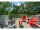 Outdoor seating on balcony with wooded view at 3738 Station Point Ct, Mount Pleasant, SC 29466