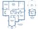Detailed second and third floor plan showcasing the layout and dimensions of the home at 3738 Station Point Ct, Mount Pleasant, SC 29466