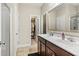 Spacious bathroom features double vanity, walk-in closet, and glass-enclosed shower at 3901 Poplar Grove Pl, Summerville, SC 29483