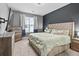 Comfortable main bedroom with large window, neutral carpet, and stylish furniture at 3901 Poplar Grove Pl, Summerville, SC 29483