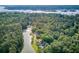 Breathtaking aerial view of a lush, wooded property with a serene lake and stunning waterfront home at 4292 Cloudmont Dr, Hollywood, SC 29449