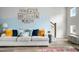 Cozy living room with a comfortable sofa, gallery wall, stylish decor, and light wood floors at 4557 Mixson Ave, North Charleston, SC 29405