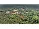 An aerial view of the wooded property, featuring mature trees and greenery, with other homes nearby at 5056 Red Oak Rd, Cottageville, SC 29435