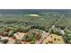 Aerial view highlighting the property's location and the road that accesses it, with nearby open land and distant forest at 5056 Red Oak Rd, Cottageville, SC 29435