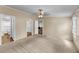 View of the bedroom with ceiling fan and attached bathroom and closet at 5056 Red Oak Rd, Cottageville, SC 29435