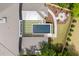 Aerial view of the home showing the pool, outdoor fire pit, and the overall layout of the property at 525 Old Bridge Ct, Mount Pleasant, SC 29464