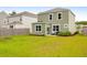 A spacious backyard with lush green grass, a patio area, and privacy fencing, perfect for Gathering gatherings at 725 Pepperbush St, Charleston, SC 29414
