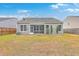Backyard with lawn, rear house exterior and a fire pit, perfect for entertaining at 7690 High Maple Cir, North Charleston, SC 29418