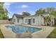 Backyard view showcasing a private in-ground pool perfect for relaxation and outdoor entertainment at 8774 Adaline St, North Charleston, SC 29406