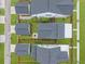An aerial view of several homes showcasing the neighborhood layout at 886 Clay Field Trl, Summerville, SC 29485