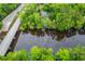 Stunning aerial view of waterfront home, surrounded by lush greenery and tranquil waters at 100 Canal Rd, Saint George, SC 29477