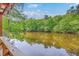 Beautiful water view from a porch framed by lush green trees and blue skies at 100 Canal Rd, Saint George, SC 29477