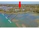 Aerial view of a waterfront property featuring a private dock and stunning water access at 1141 Hills Plantation Dr, Charleston, SC 29412