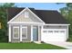 Charming single-story home showcasing stylish siding, a welcoming front porch, and an attached garage at 121 Summerwind Dr, Summerville, SC 29486