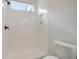 Shower with white subway tiles and a window provides natural light at 1340 Lucinda St, Mount Pleasant, SC 29466