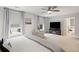 Spacious main bedroom with a view of the backyard, ample natural light, and a TV stand at 167 Cherry Grove Dr, Summerville, SC 29483