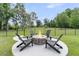 Backyard fire pit area with Adirondack chairs offering the perfect spot for outdoor enjoyment at 1711 Indigo Island Dr, Hanahan, SC 29410