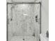 Contemporary shower with mosaic tile walls, glass door, and sleek fixtures at 1711 Indigo Island Dr, Hanahan, SC 29410