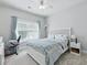 Bright bedroom featuring a ceiling fan and a window with a work space at 1787 Tennyson Row # 9, Mount Pleasant, SC 29466