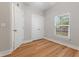 Vacant bedroom featuring a window, closet and wood floors at 204 Read St, Moncks Corner, SC 29461