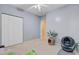 Neutral bedroom features closet, ceiling fan, and cat amenities at 2121 Egret Crest Ln, Charleston, SC 29414