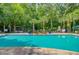 Beautiful pool area with lush landscaping, trees, and lounge chairs for residents at 2121 Egret Crest Ln, Charleston, SC 29414