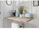 A compact coffee bar includes a countertop, kettle, coffee maker, and toaster in a modern design at 2128 Golfview Dr, Charleston, SC 29412