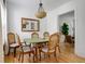 Elegant dining room featuring a unique chandelier and seating for six at 2128 Golfview Dr, Charleston, SC 29412