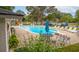 Inviting community pool area with ample seating, umbrellas, and well-maintained landscaping at 2864 Wofford Rd, Charleston, SC 29414
