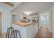 Open kitchen with stainless steel appliances and a butcher block breakfast bar at 32 Briarcliff Dr, Charleston, SC 29407