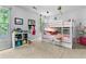 Bright bedroom with large window, bunk beds, carpet and storage; perfect for or guests at 332 Damascus Dr, Summerville, SC 29483