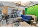 Spacious garage area with bright lights and shelving and plenty of room for storage and projects at 332 Damascus Dr, Summerville, SC 29483