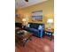 Comfortable living room with coastal themed decor, coffee table and side tables at 339 Sea Cloud Cir, Edisto Island, SC 29438