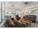 Spacious living room boasts an open layout with hardwood floors and staircase views at 3656 Spindrift Dr, Mount Pleasant, SC 29466